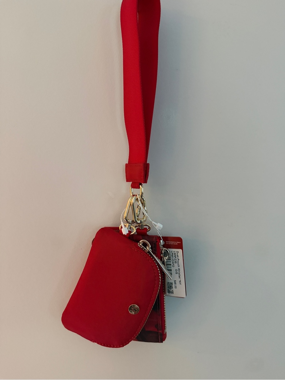 Lululemon Lunar New Year Dual Pouch Wristlet - Lunar Plumes Mini Red Multi NWT - Picture 5 of 5